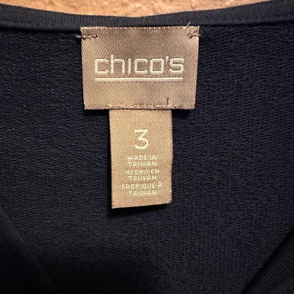 Chicos size 3 navy hoodie dress - Picture 7 of 9